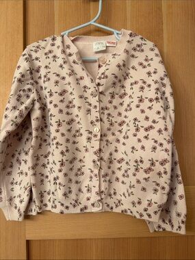 Zara Blush Pink Floral Button Cardigan